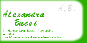 alexandra bucsi business card